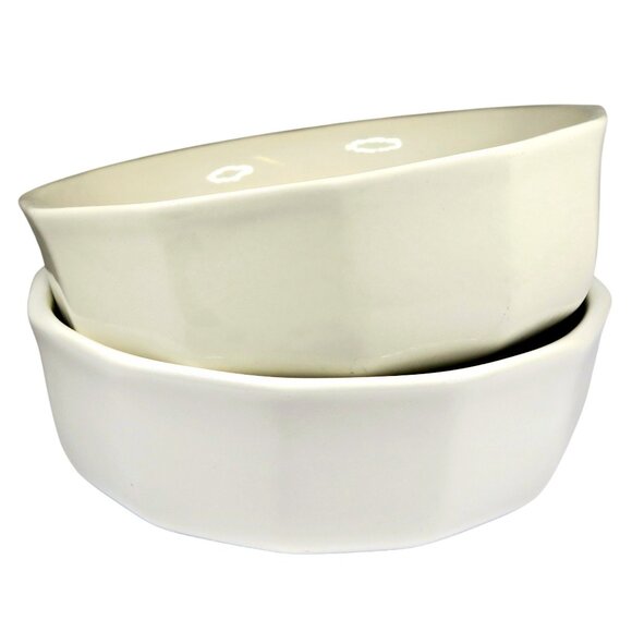 Pfaltzgraff Heritage White Super Soup/Cereal Bowls, Set of 2, Vintage Stoneware - Picture 1 of 6